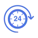 Icon representing reliable 24/7 support